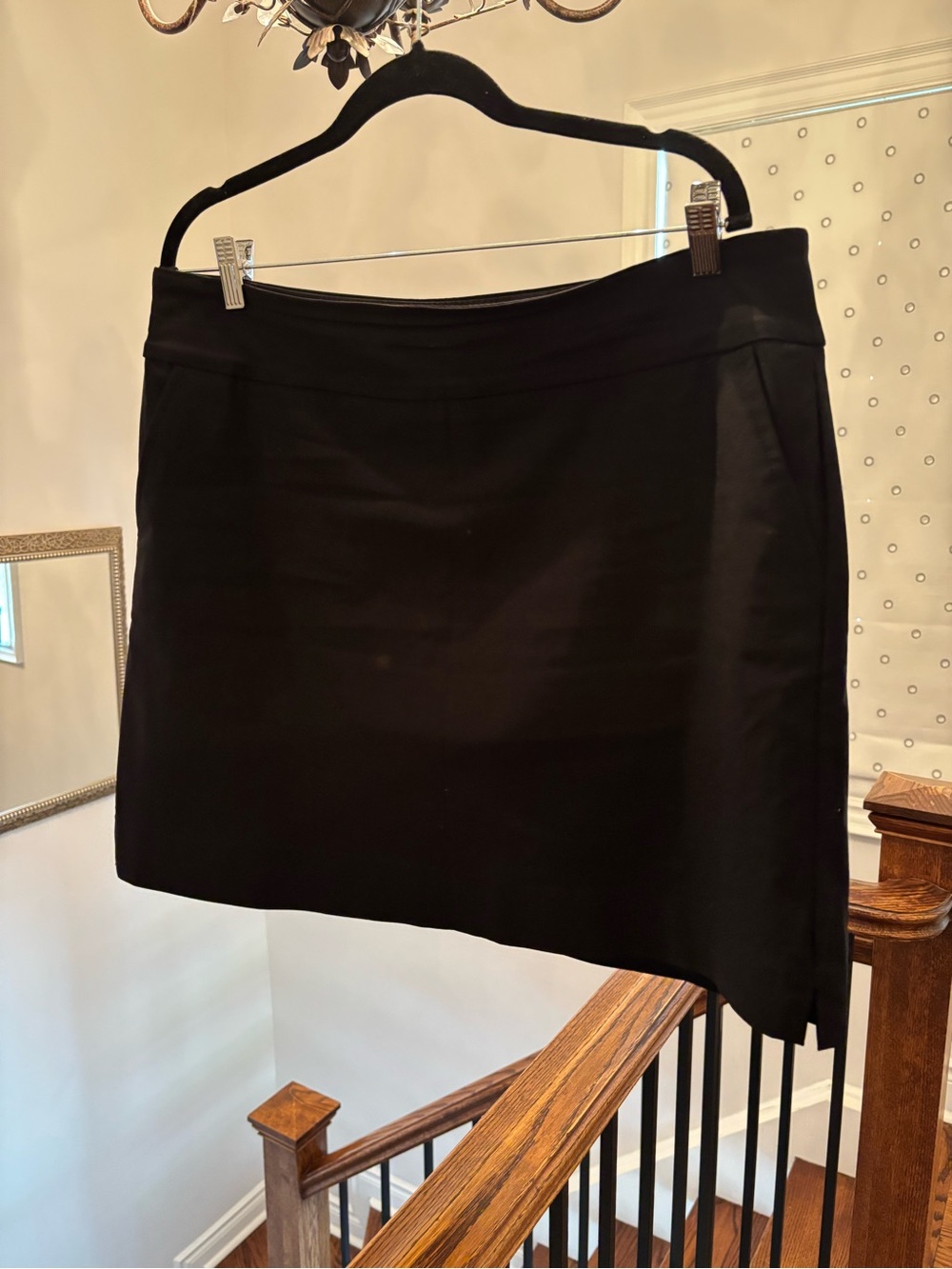 Women's Black Mini Skort with Clean Silhouette and pockets